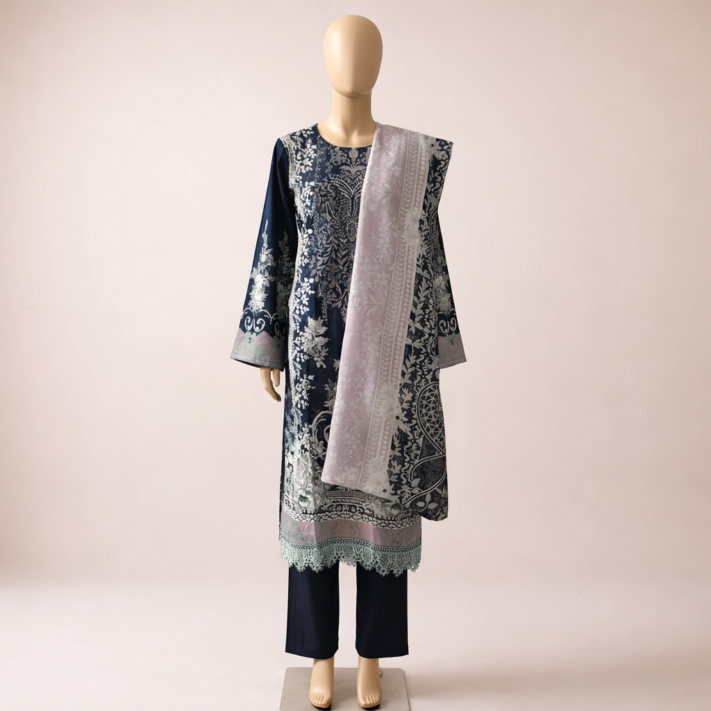 Dusty Rose Printed Suit Set MO9.2