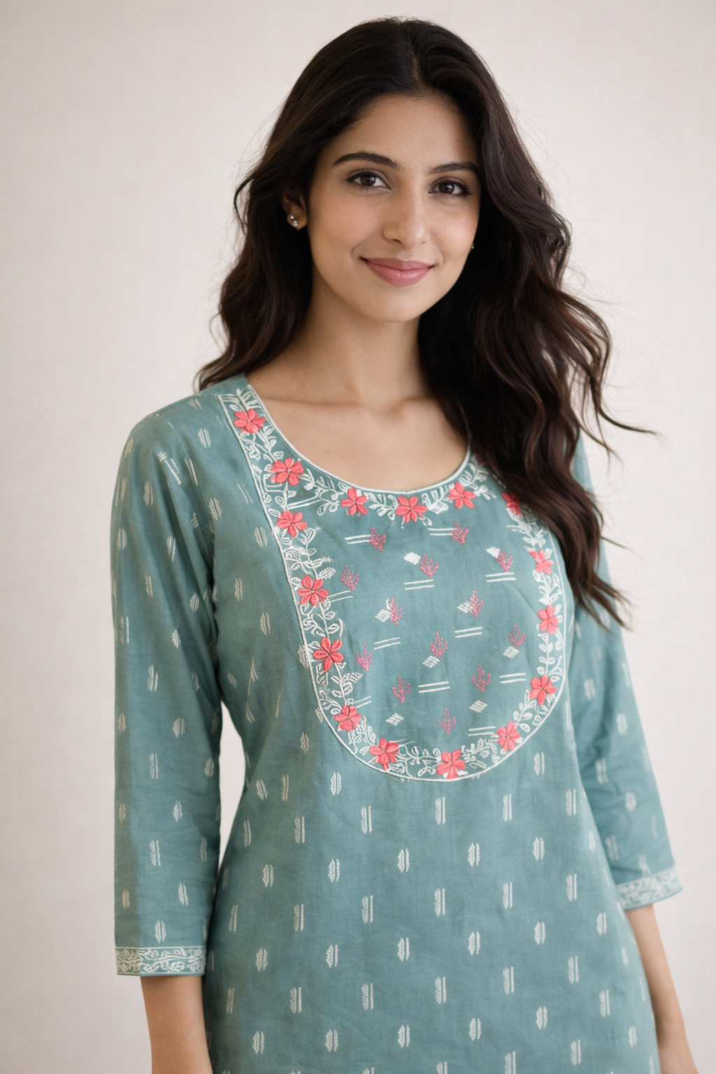 Classic Green Ethnic Kurta Ho 3 - LIGHT GREEN