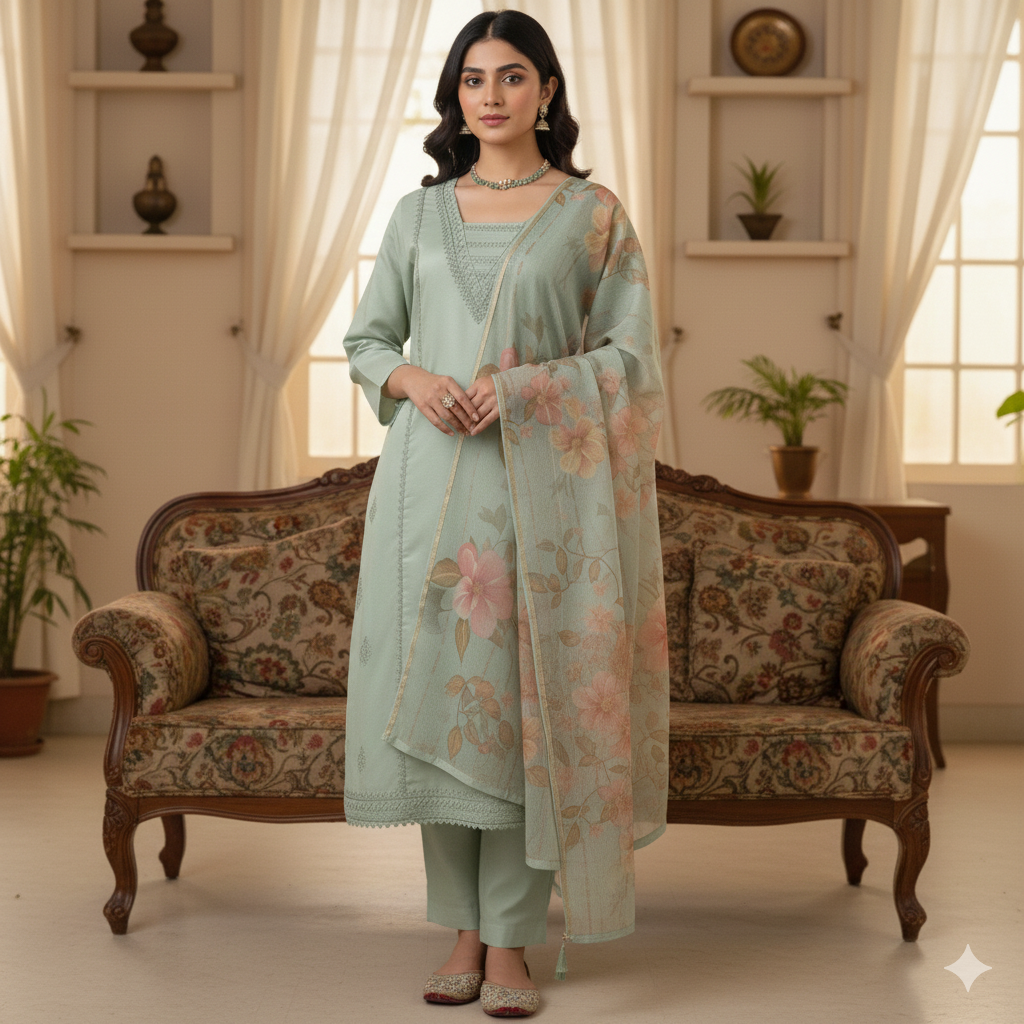 Mint Blossom Suit Set MR 14 A