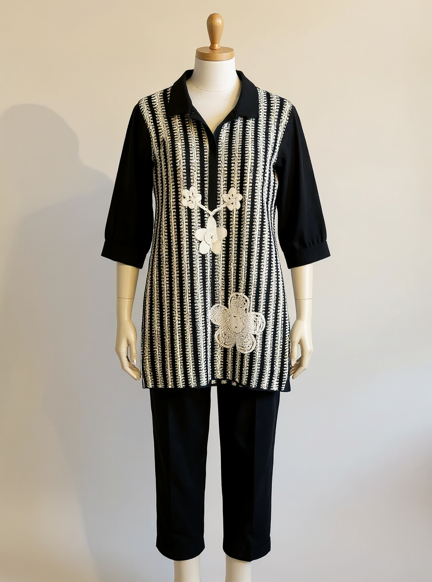 Black Bloom Co-ord Set