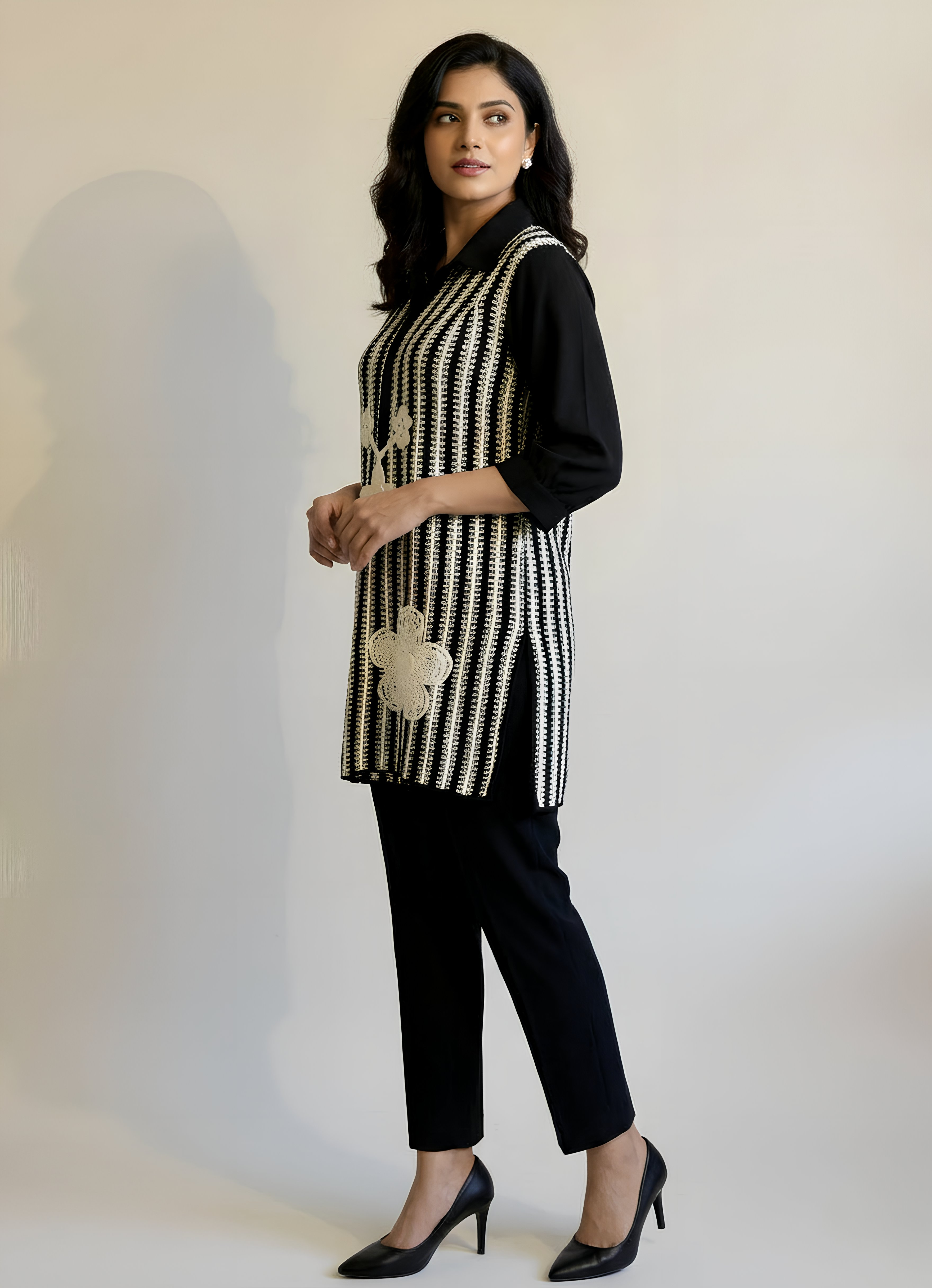 Black Bloom Co-ord Set