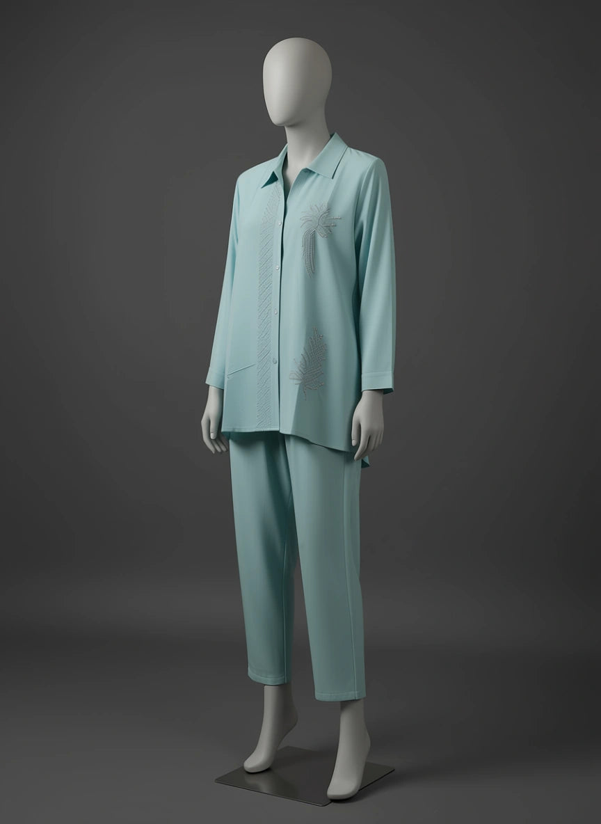 Aqua Bloom Co-ord Set