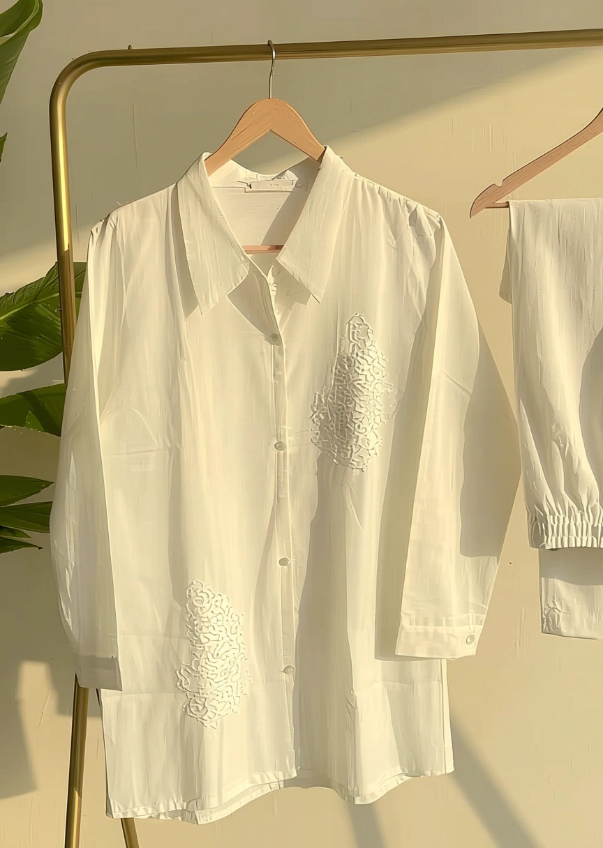 Crystal White Co-ord Set