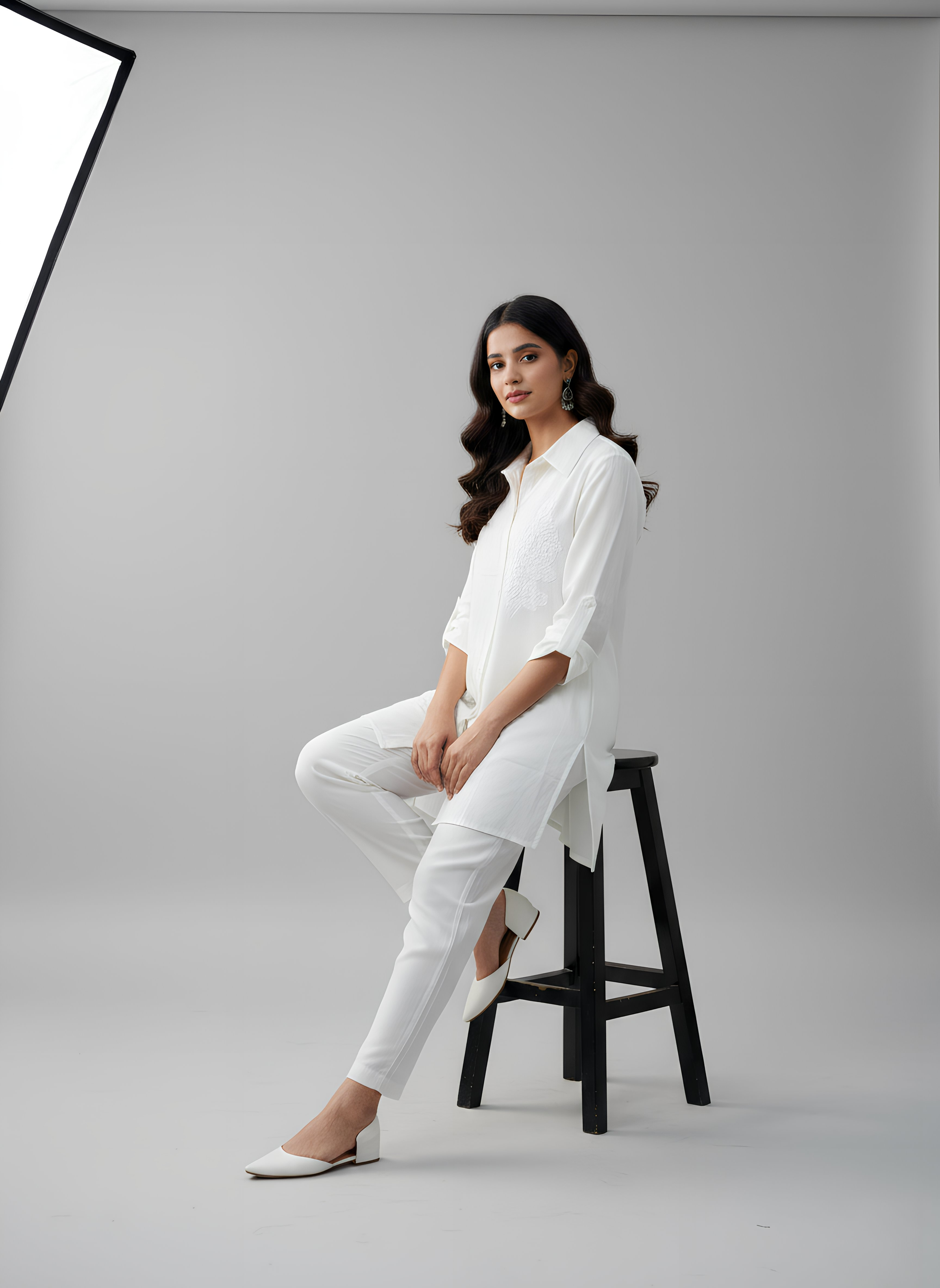 Crystal White Co-ord Set