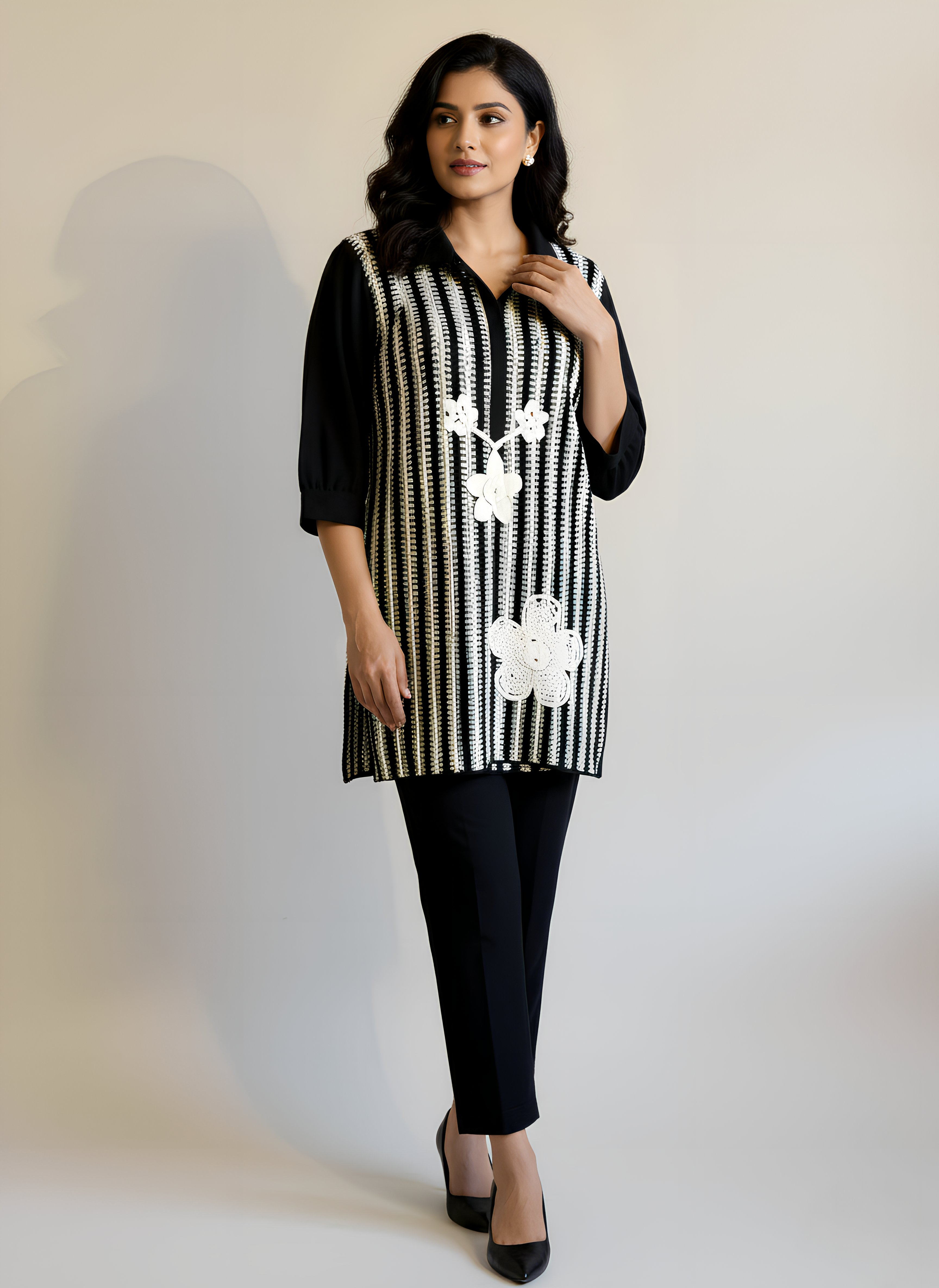 Black Bloom Co-ord Set