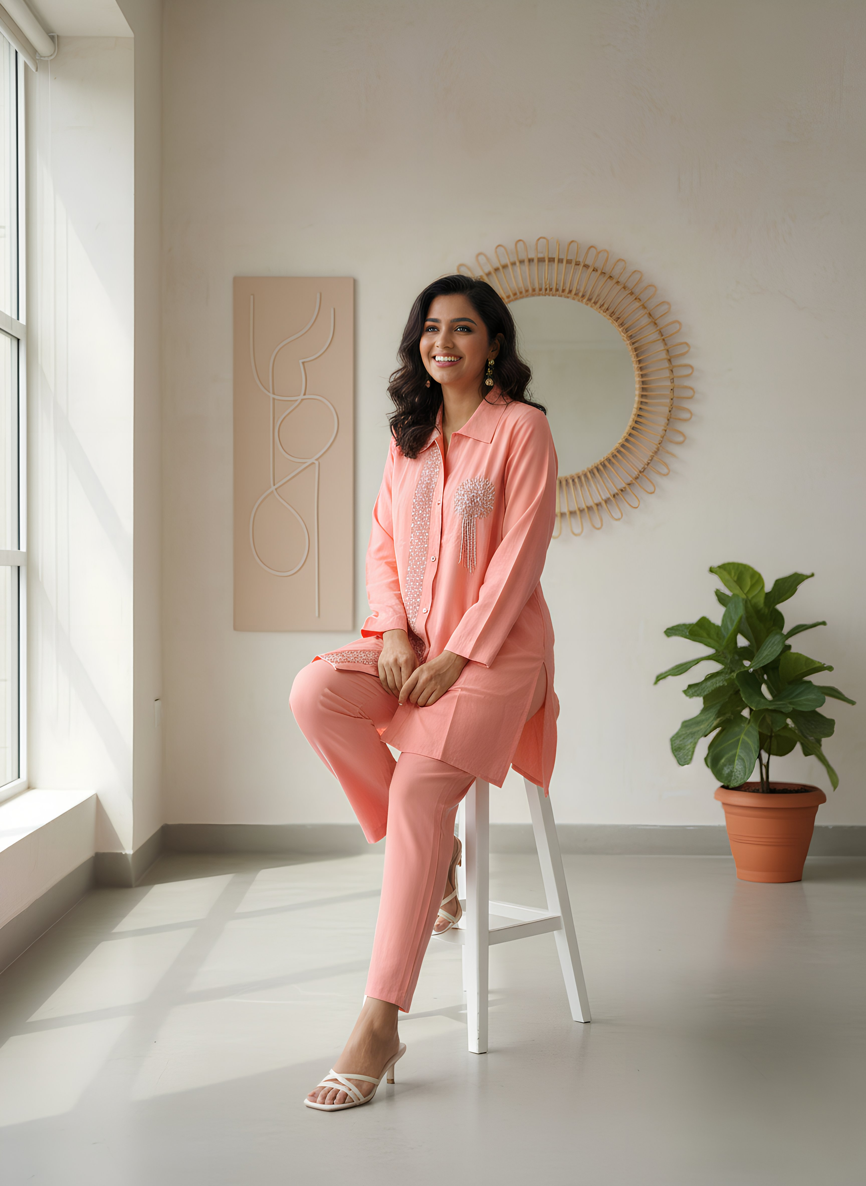 Peach Pearl Co-ord Set