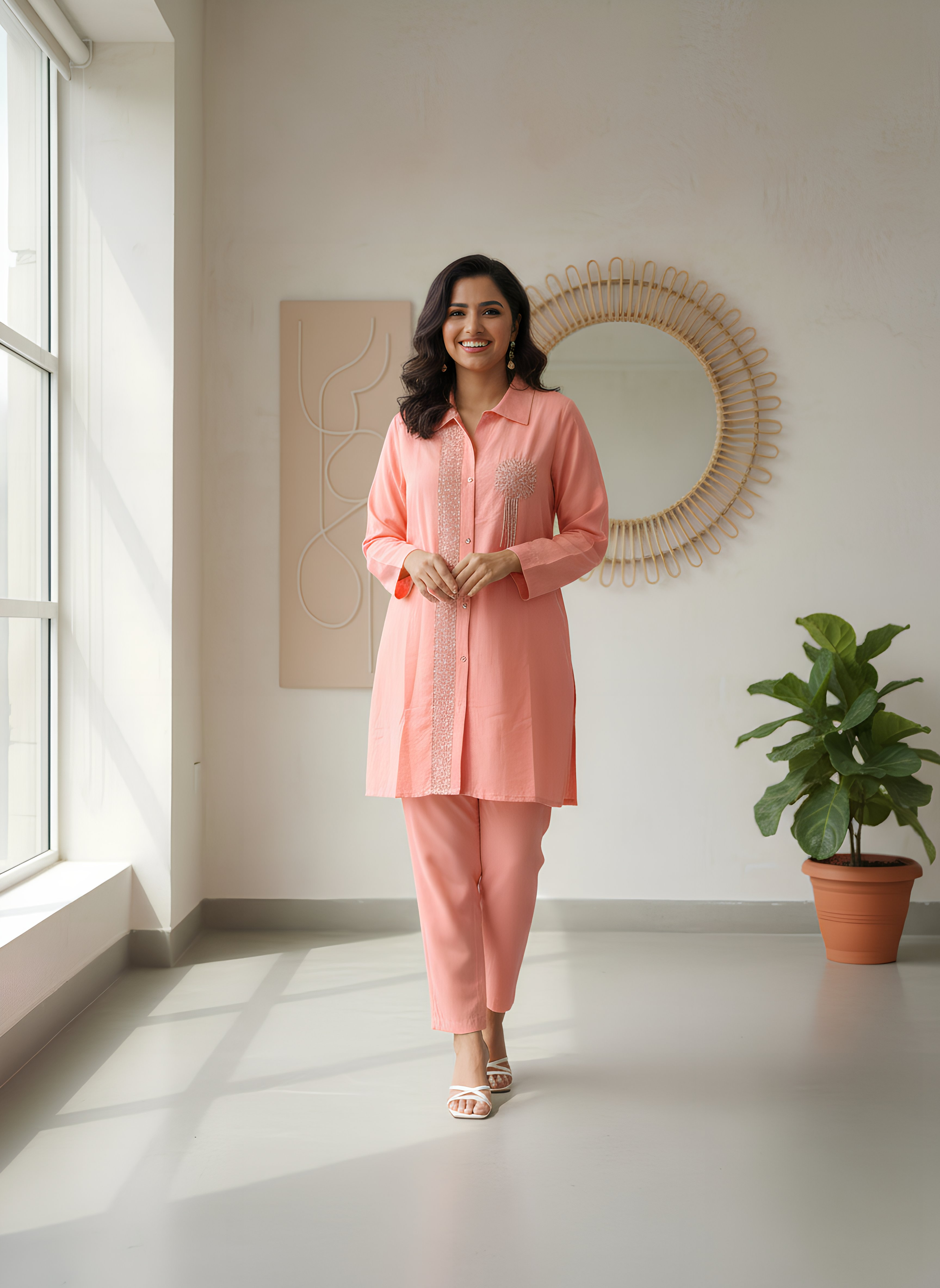 Peach Pearl Co-ord Set