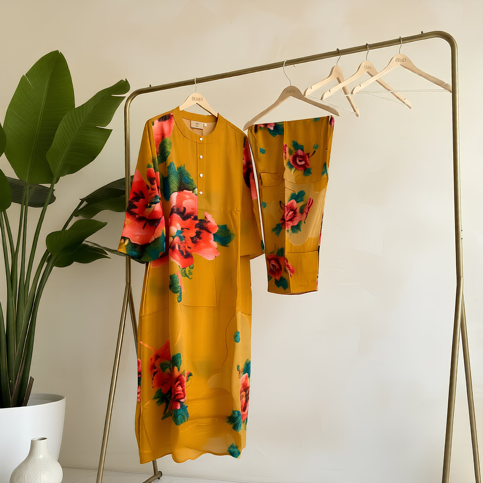 Golden Flora Elegance Co-ords