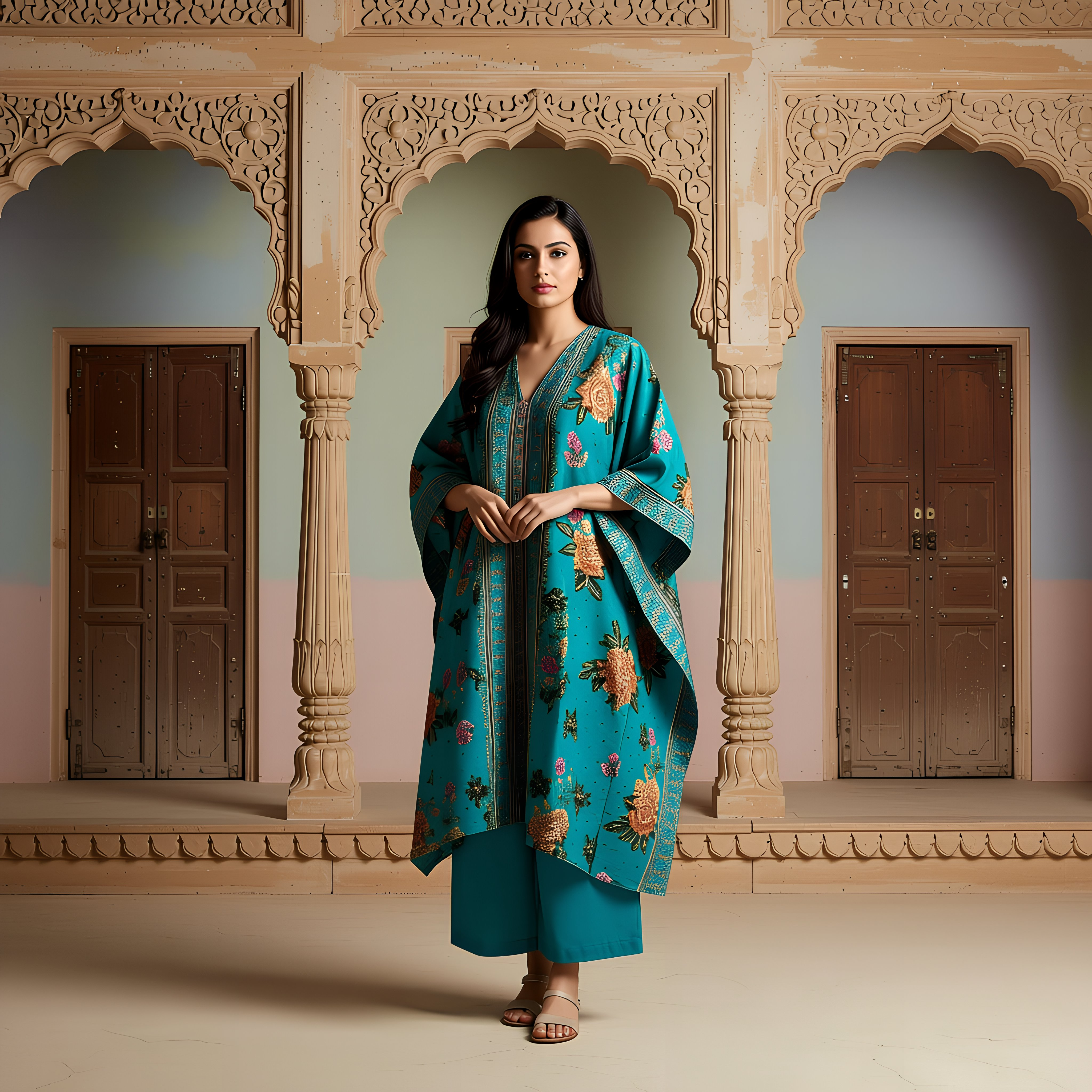 Heritage Floral Kaftan Co-ords