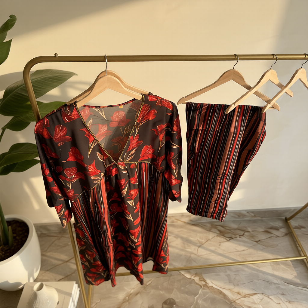 Ruby Petal Breeze Co-ords