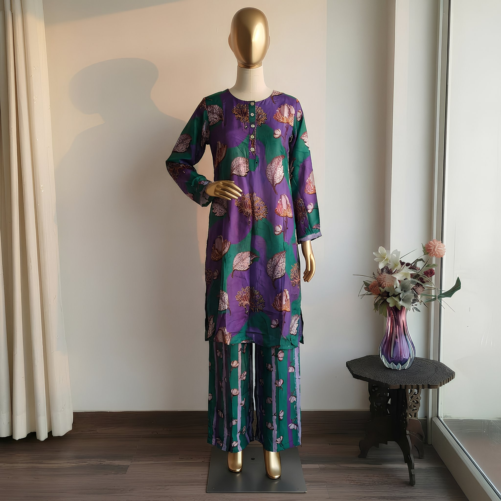 Royal Petal Harmony Co-ord Set