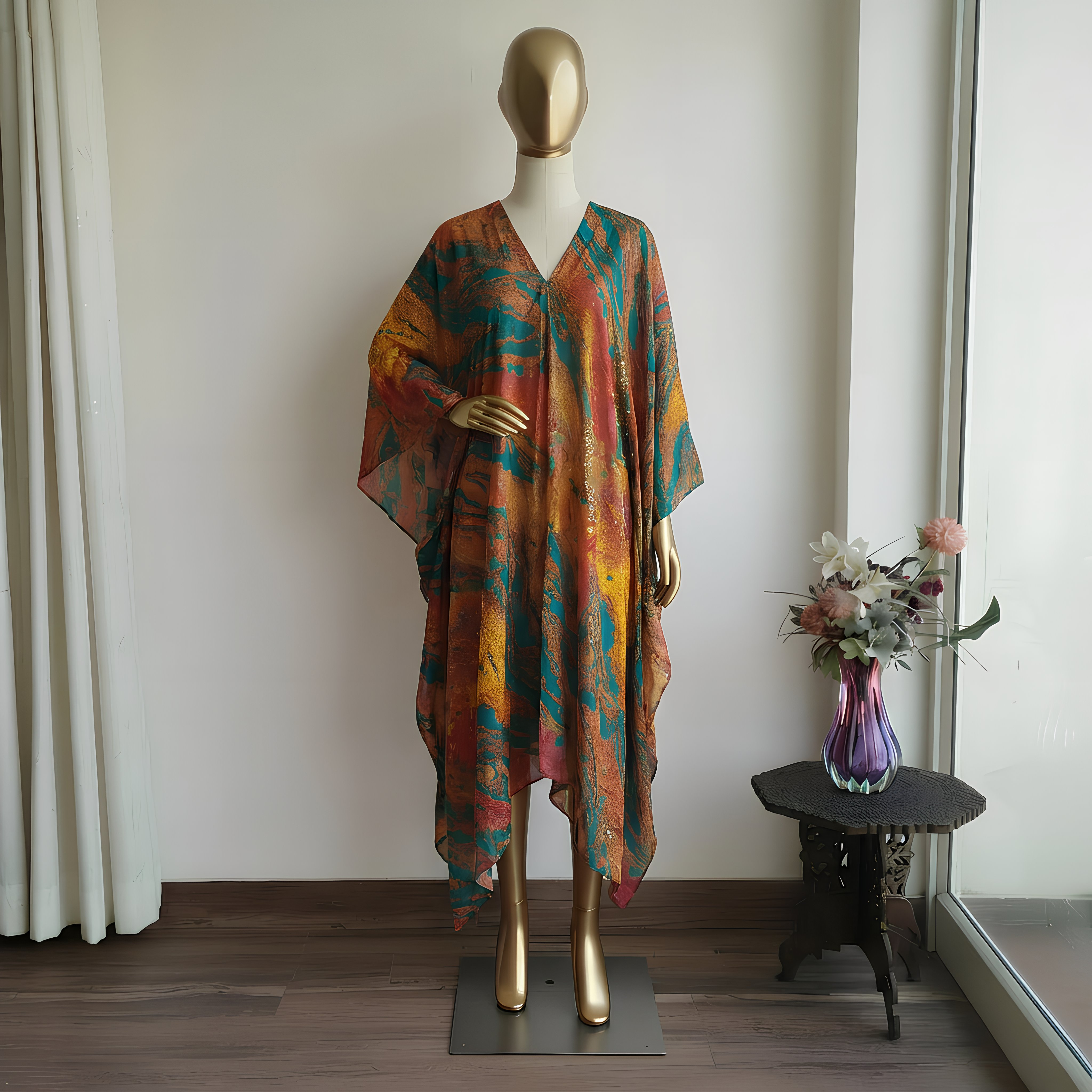Firestone Flow Kaftan Set with Wide-Leg Pant