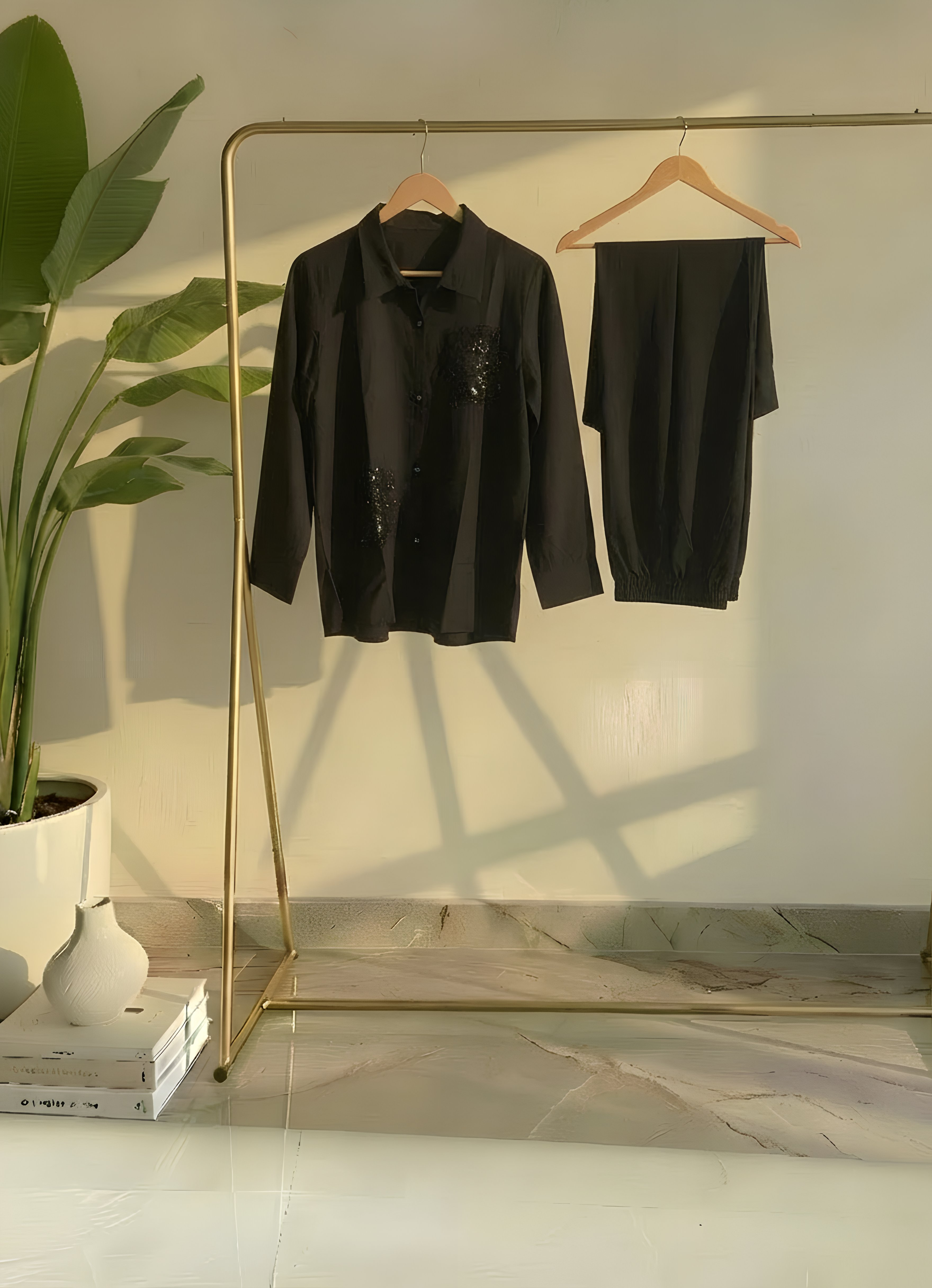 Black Blossom Co-ord Set