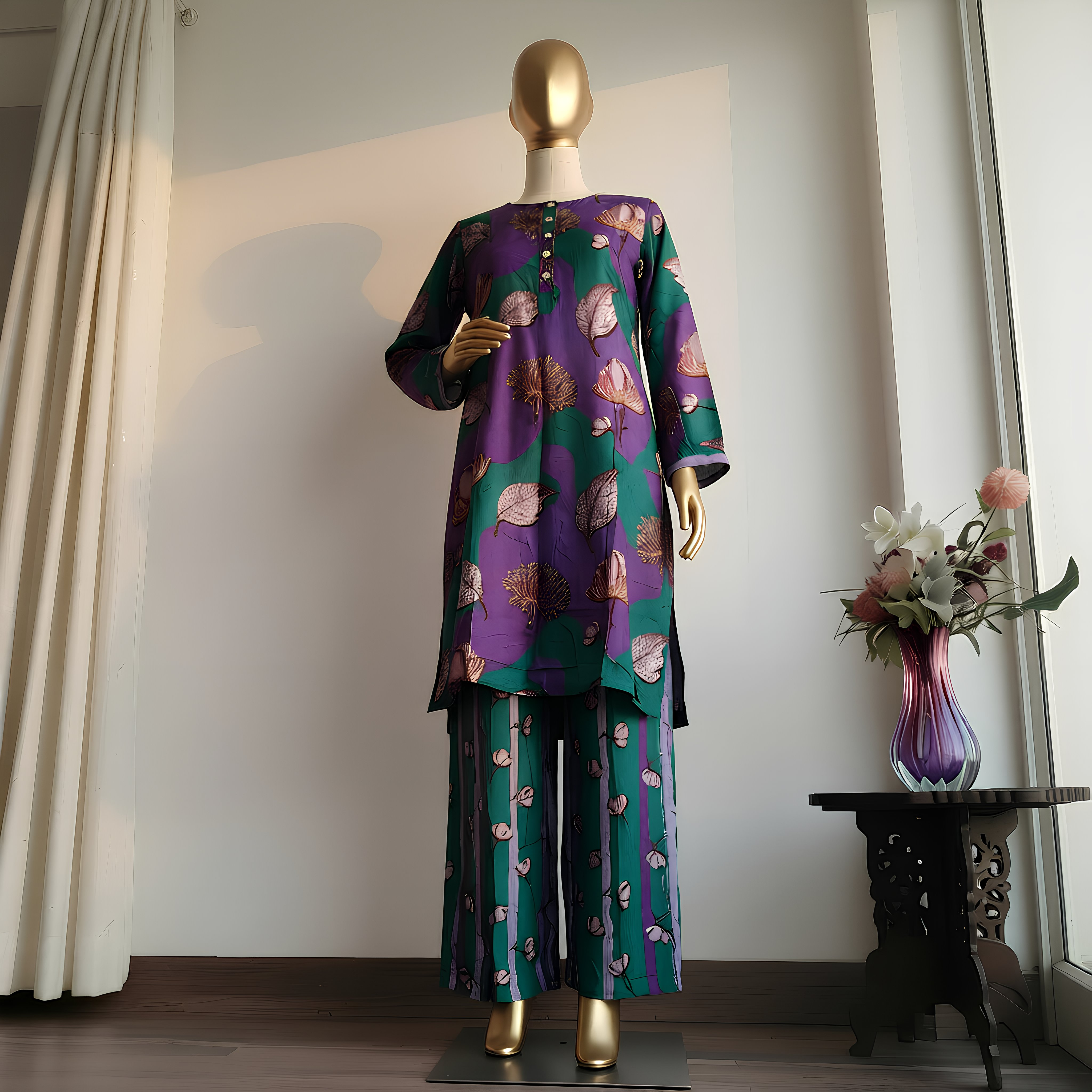 Royal Petal Harmony Co-ord Set