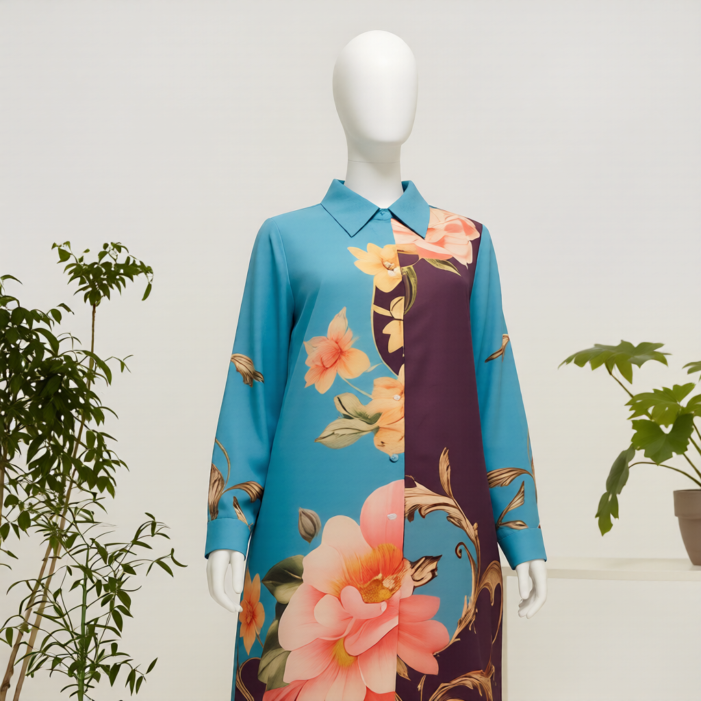 Royal Azure Blossom Co-ords