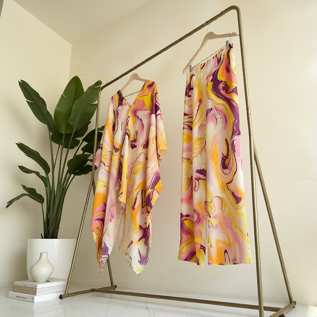 Sunset Swirl Kaftan Set