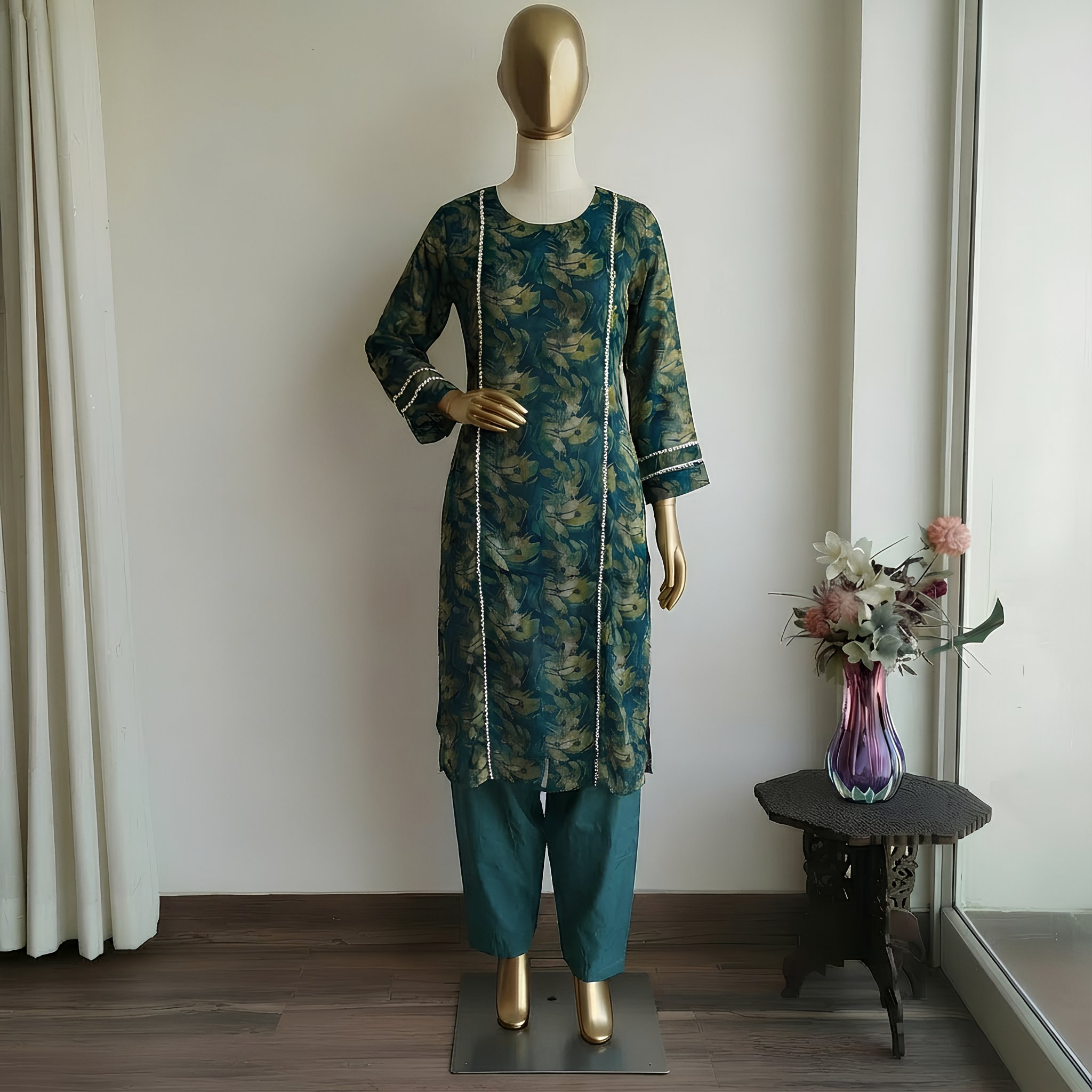 Emerald Bloom Kurta Set