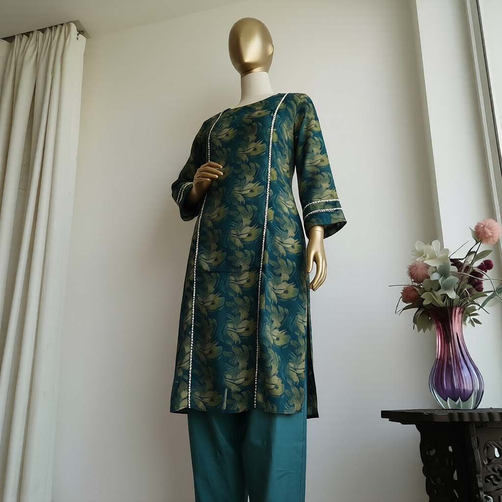 Emerald Bloom Kurta Set