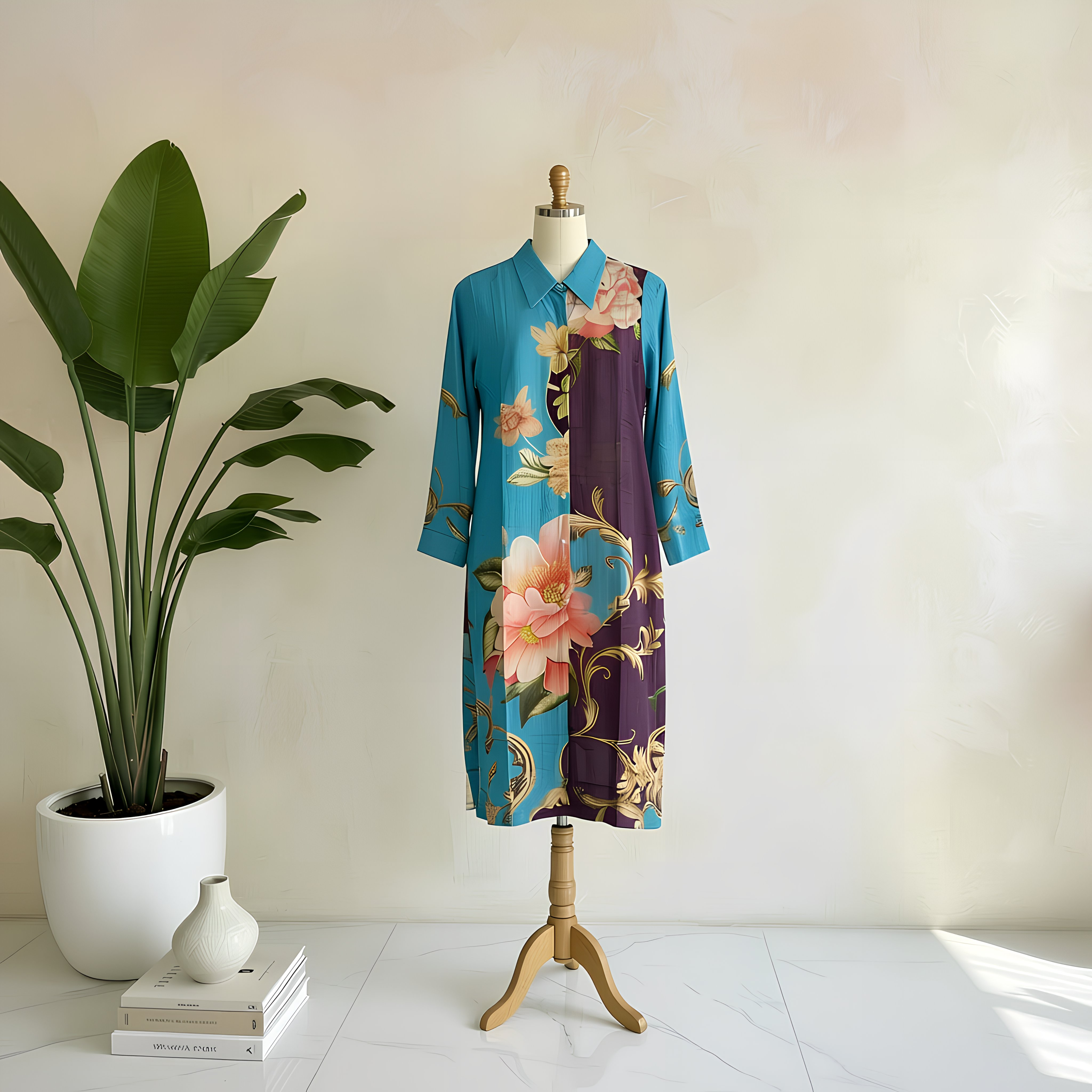 Royal Azure Blossom Co-ords