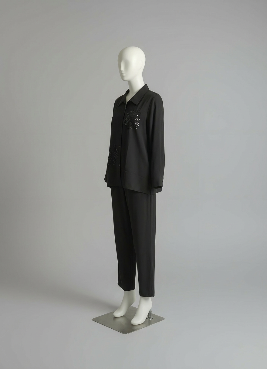 Black Blossom Co-ord Set