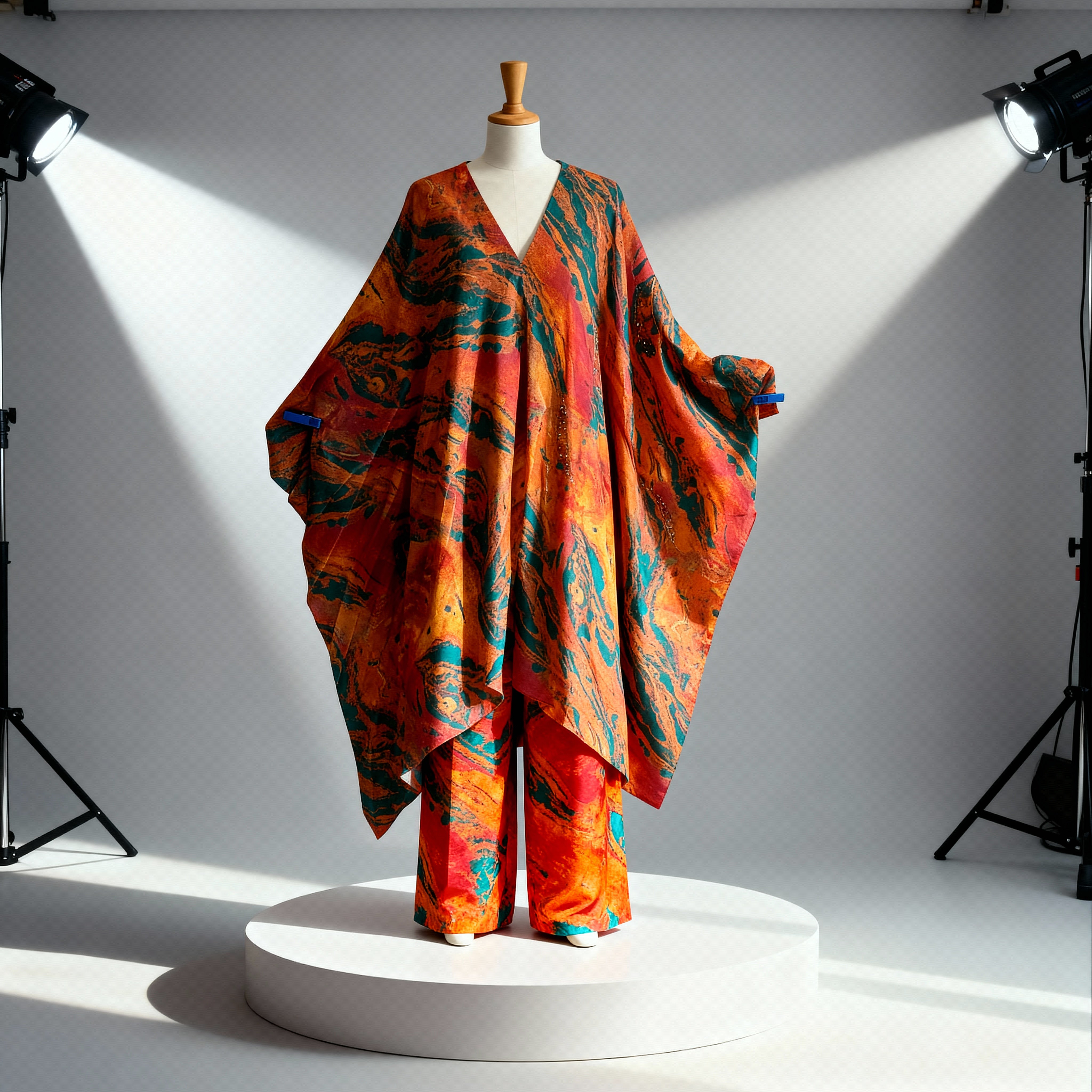 Firestone Flow Kaftan Set with Wide-Leg Pant