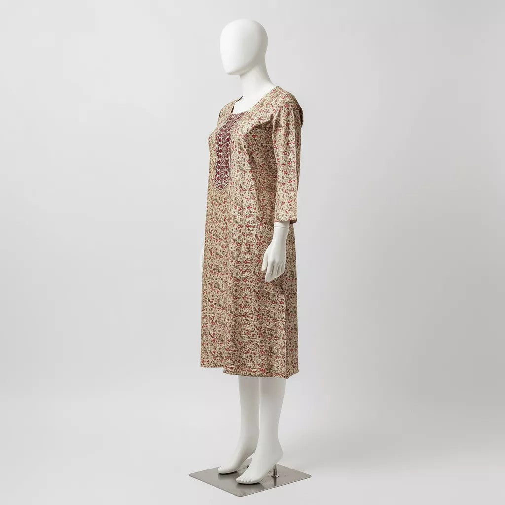 Floral Beige Kurta  HO 5