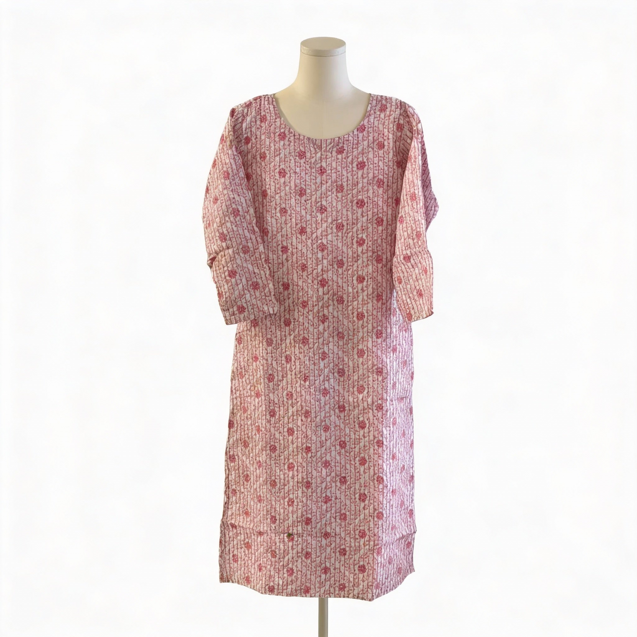 Soft Peach & Pink Floral Printed Straight Kurta HO 2 S9
