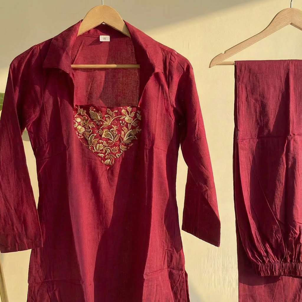 Maroon Radiance Co-ord Set