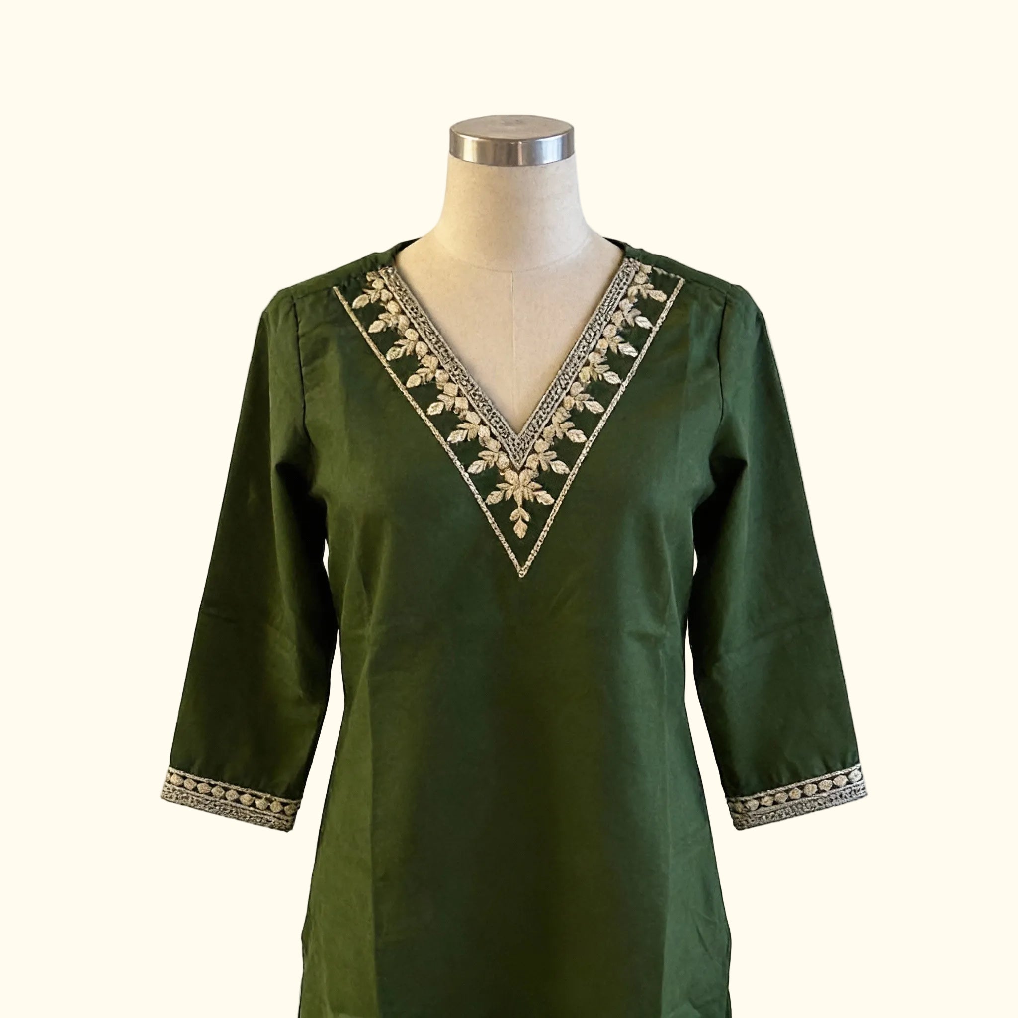Olive Green Straight Kurta HO 2 S1