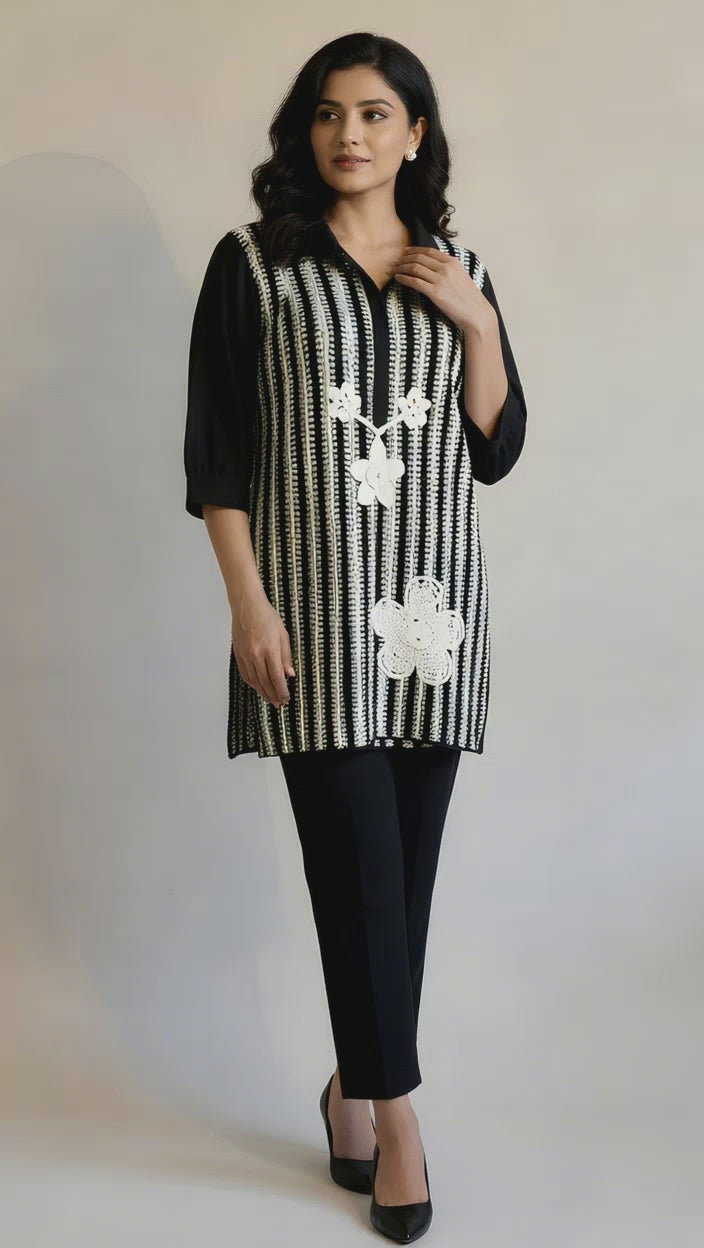 Black Bloom Co-ord Set