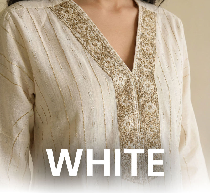 Shop white ethnic wear for women – Fabric & Co
